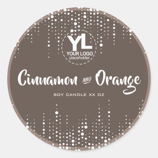 Sojakaarsen Verpakking Dripping Regen Glitter Brui Ronde Sticker (Voorkant)