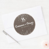 Sojakaarsen Verpakking Dripping Regen Glitter Brui Ronde Sticker (Envelop)