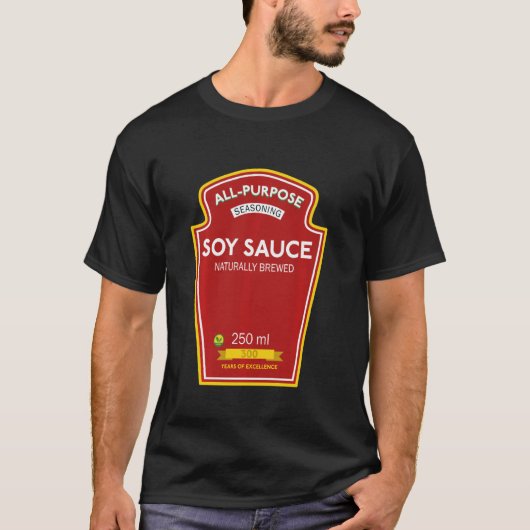 Sojasaus Grappige Kostuum Vegan T-shirt (Voorkant)
