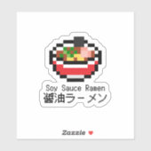 Sojasaus Ramen Retro Pixel Art Sticker (Vel)