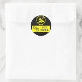 Sojavrije veiligheidsetiketten ronde sticker (Tas)