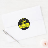 Sojavrije veiligheidsetiketten ronde sticker (Envelop)