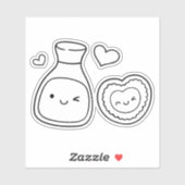 Sojmate, soja en sushi koppels sticker (Vel)