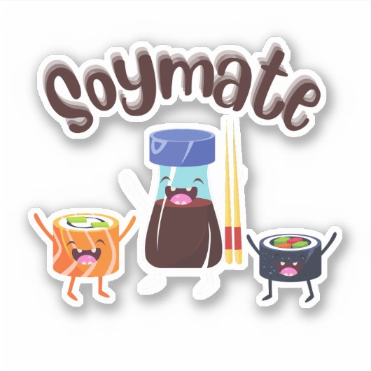 Sojmate, soja sushi sticker (Voorkant)