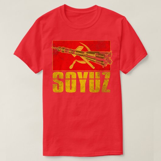 Sojoez-raket Sovjet-Unie 4 T-shirt (Design voorkant)