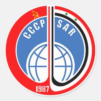 Sojoez TM-3 Missie Logo Ronde Sticker