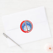 Sojoez TM-3 Missie Logo Ronde Sticker (Envelop)