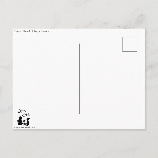 Sojourn Soleil Briefkaart - Sacred Heart van Parij (Achterkant)