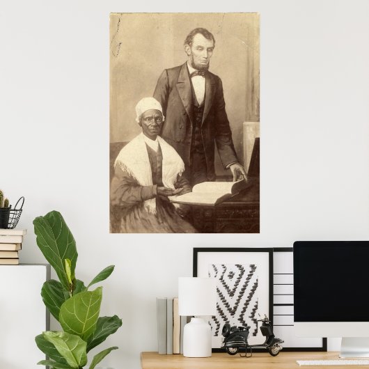 Sojourner Truth met Abraham Lincoln Poster (Thuiskantoor)