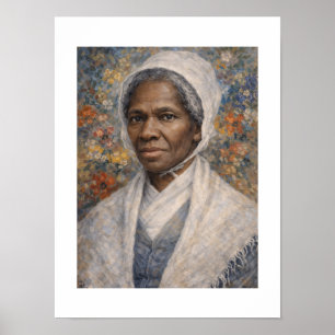 Sojourner Truth Portret Bloemenschildering Poster