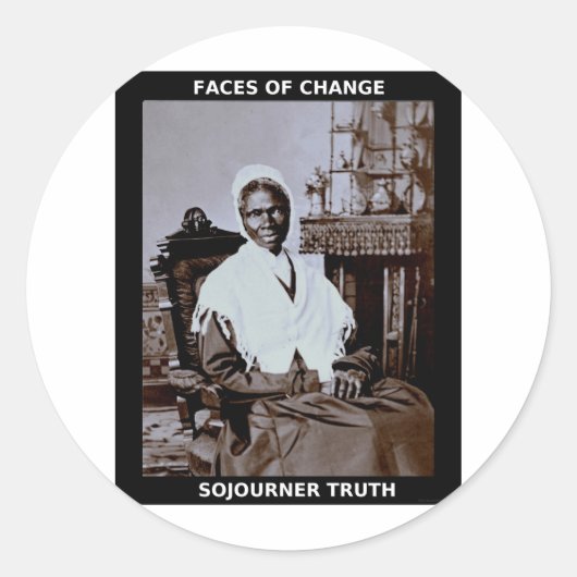 Sojourner Truth Ronde Sticker (Voorkant)