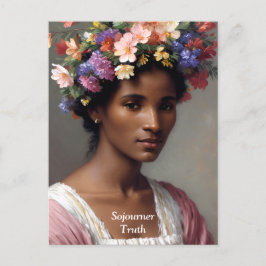 Sojourner waarheidsportret met bloemenkroon briefkaart