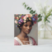 Sojourner waarheidsportret met bloemenkroon briefkaart (Staand voorkant)