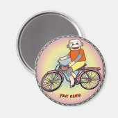Sok-aap-fiets Magneet (Voorkant / Achterkant)