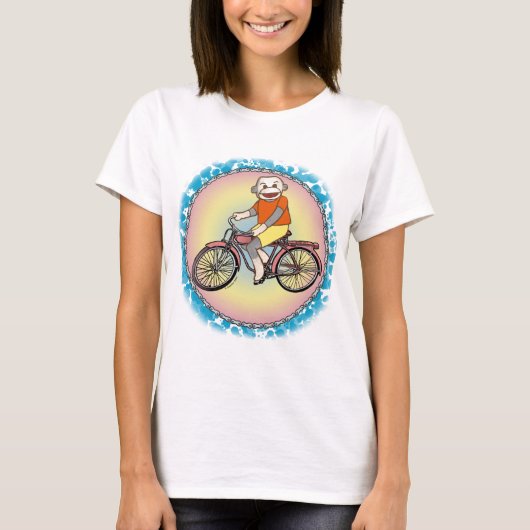 Sok-aap fiets T-shirt (Voorkant)