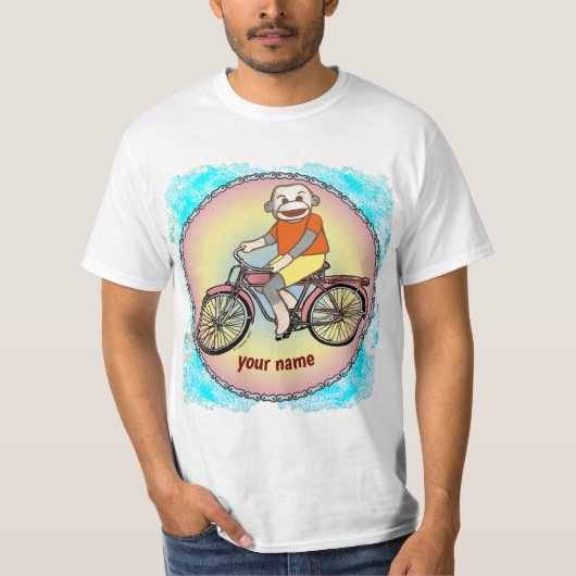 Sok-aap fiets t-shirt (Voorkant)