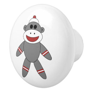 Sok Aap Gevulde Dier Kind Slaapkamer Dressoir Keramische Knop