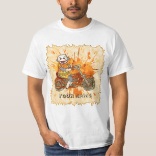 Sok-aap motorrijder t-shirt