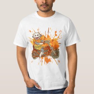 Sok-aap motorrijder t-shirt
