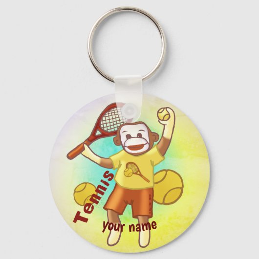 Sok-aap tennis sleutelhanger (Voorkant)