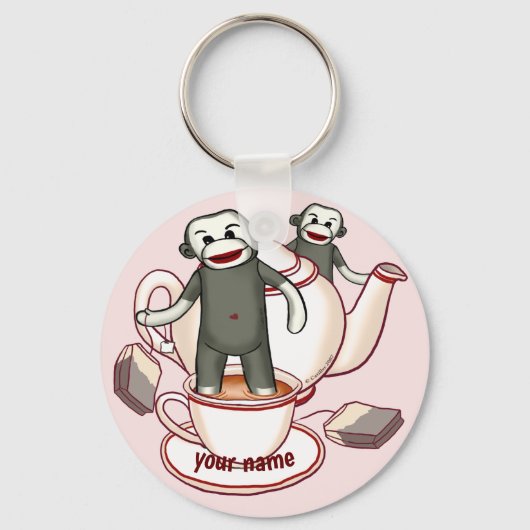 Sok-aap theepot sleutelhanger (Voorkant)