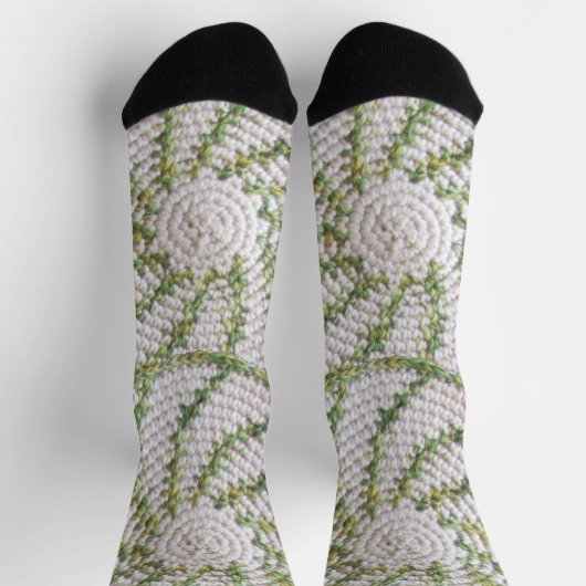 Sok (ao) - Haakspiralen in Groen en Wit (Top)