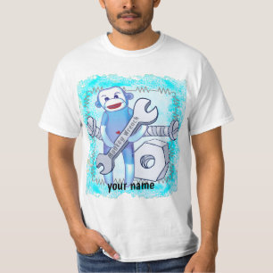 Sok-apen sleutel mechanica T-shirt