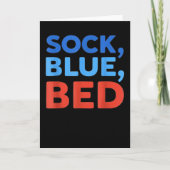 Sok Blauw Bed Grappig Meme  Kaart (Voorkant)