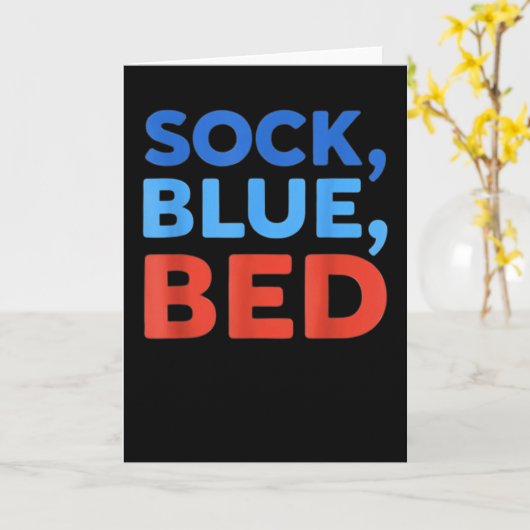 Sok Blauw Bed Grappig Meme  Kaart (Gele Bloem)