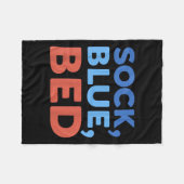 Sok blauw bed grappige meme _1 fleece deken (Voorkant (Horizontaal))