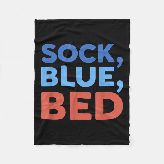 Sok blauw bed grappige meme _1 fleece deken (Voorkant)