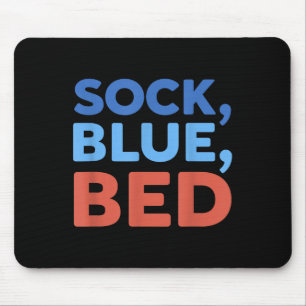Sok Blauw Bed Grappige Meme _1  Muismat