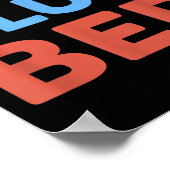 Sok Blauw Bed Grappige Meme _1 Poster (Hoek)
