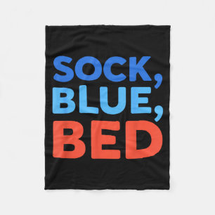 Sok Blauw Bed Grappige Meme Fleece Deken