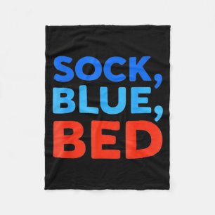 Sok Blauw Bed Grappige Meme Fleece Deken