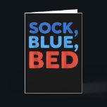 Sok Blauw Bed Grappige Meme  Kaart<br><div class="desc">Sok Blauw Bed Grappige Meme</div>