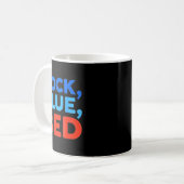 Sok Blauw Bed Grappige Meme Koffiemok (Voorkant links)