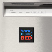 Sok Blauw Bed Grappige Meme  Magneet (Insitu (Vaatwasser))