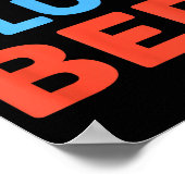 Sok Blauw Bed Grappige Meme Poster (Hoek)