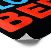 Sok Blauw Bed Grappige Meme Poster (Hoek)