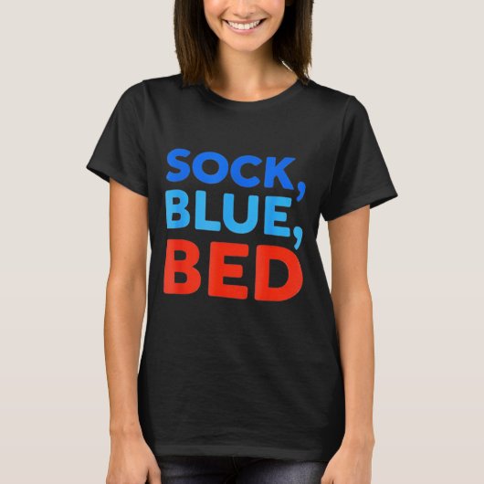 Sok Blauw Bed Grappige Meme T-shirt (Voorkant)