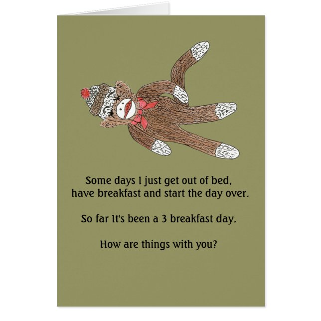 Sok Monkey Blank Inside Card (Voorkant)