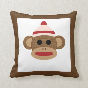 Sok Monkey Polyester Sierkussen 16 x 16 inch