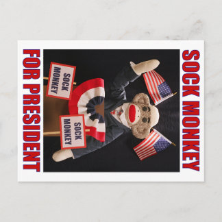 Sok Monkey voor President Briefkaart