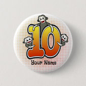 Sokaap nummer 10 ronde button 5,7 cm (Voorkant)