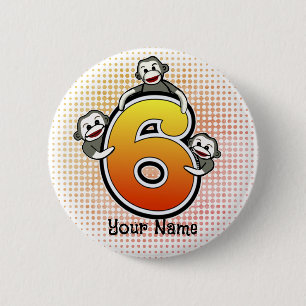 Sokaap Nummer 6 Ronde Button 5,7 Cm