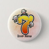 Sokaap nummer 7 ronde button 5,7 cm (Voorkant)