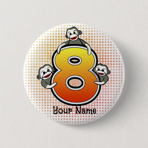 Sokaap Nummer 8 Ronde Button 5,7 Cm