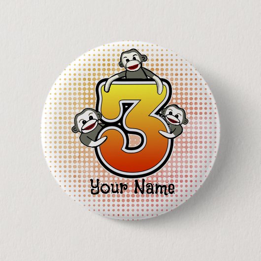Sokkapen Klingel Nummer 3  Ronde Button 5,7 Cm (Voorkant)