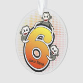 Sokkapen kukka Nummer 6 Ornament (voorkant)